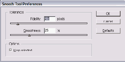   Smooth Tool Preferences